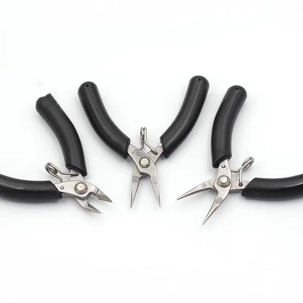 DIY TOOL Stainless Diagonal Pliers Non-Serrated Long Nose Pliers Needle Nose Pliers