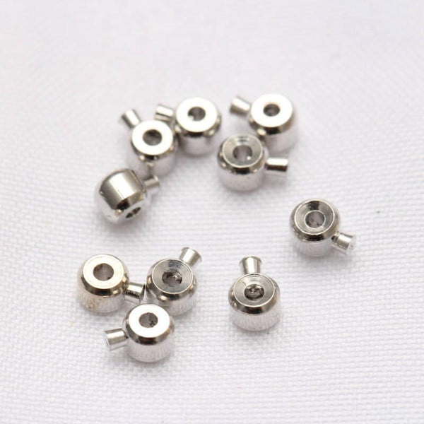 Crimp Beads for Jewelry Making Stopper Crimp Charms for Bracelet Necklace Ends Accessories